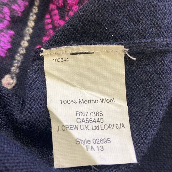 J.Crew Women’s Black or Blue /Multicolored Embroidered Sweater, Size-Small. - Picture 11 of 12